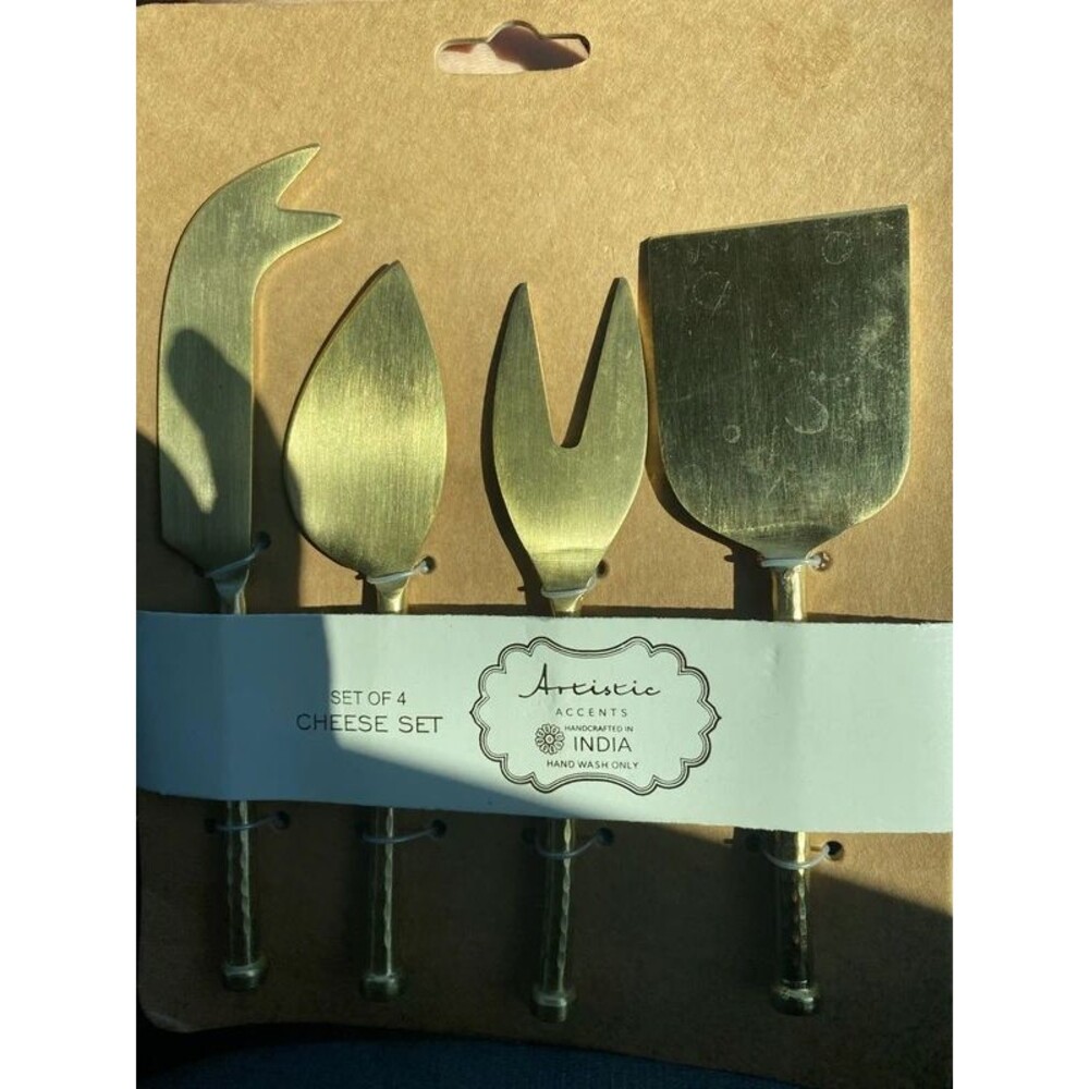 Cheese Knives Set of 4 Handcrafted in India Charcuterie Board Holiday Hosting